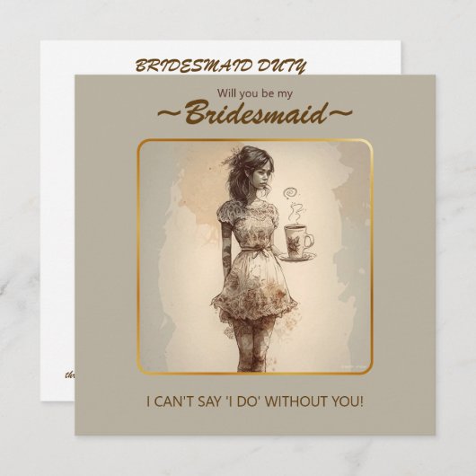 Kleurenpalet Bridesmaid-voorstel. (Voorkant / Achterkant)