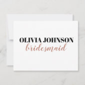 Kleurenpalet Bridesmaid-voorstel Detail Kaart (Voorkant)