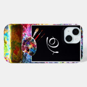 KLEURENPALET EN KWASTEN VAN ARTIEST MONOGRAM Zwart Case-Mate iPhone Case (Achterkant (horizontaal))