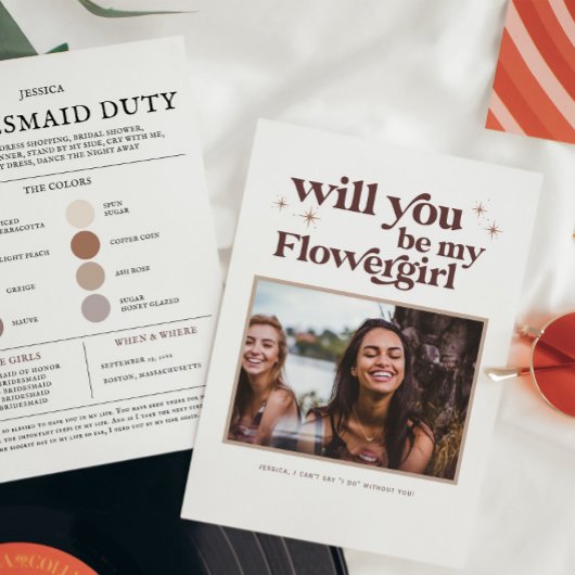 Kleurenpalet Mijn Bloemenmeisje-voorstel Aankondiging