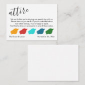 Kleurenpalet Suggesties Bruiloft Gast Kleding Informatiekaartje (Voorkant / Achterkant)