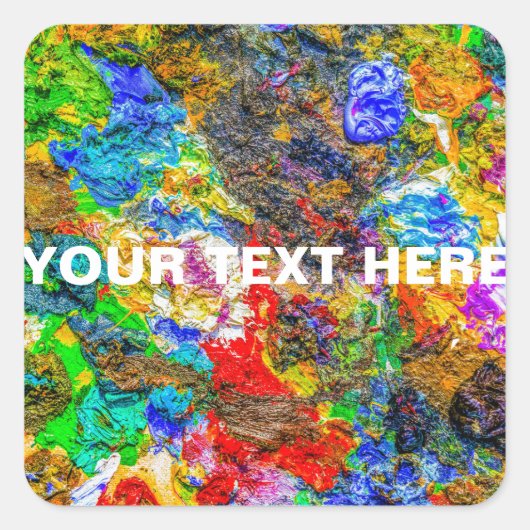 Kleurenpalet Vierkante Sticker (Voorkant)