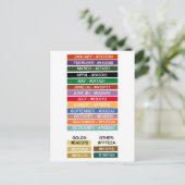 Kleurenpalet voor Birthstone Crosses Briefkaart (Staand voorkant)