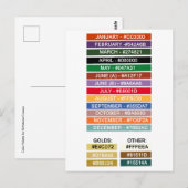 Kleurenpalet voor Birthstone Crosses Briefkaart (Voorkant / Achterkant)