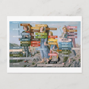 Kleurenpalet voor Drie Archangels en Tobias Briefkaart