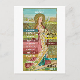 Kleurenpalet voor St. Agnes van Rome (BC 01) Postc Briefkaart