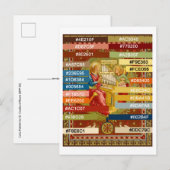 Kleurenpalet voor St. Cecilia of Rome (SNV 36) Po' Briefkaart (Voorkant / Achterkant)