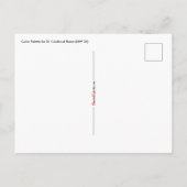 Kleurenpalet voor St. Cecilia of Rome (SNV 36) Po' Briefkaart (Achterkant)