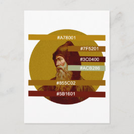 Kleurenpalet voor St. Cyril de Monk (M 02) Postca Briefkaart