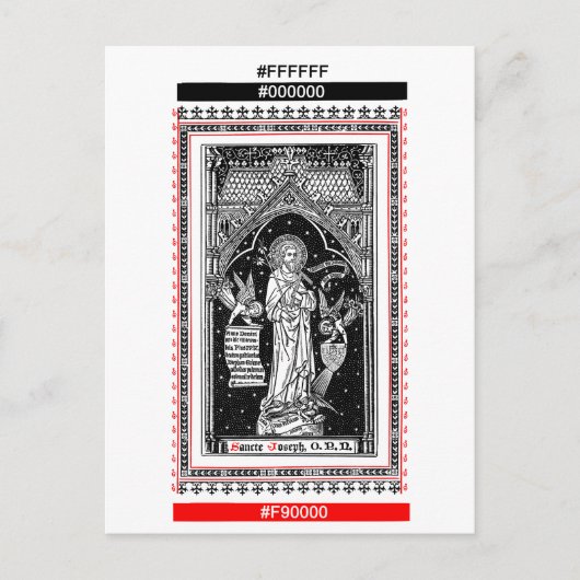 Kleurenpalet voor St. Joseph (DT 01) Briefkaart (Voorkant)