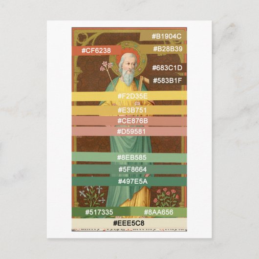 Kleurenpalet voor St. Joseph (SAU 35) Briefkaart (Voorkant)