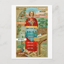 Kleurenpalet voor St. Joseph the Worker (BK 31) Briefkaart
