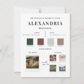 Kleurenpalet Wilde bloem | Wees mijn Bridesmaid Aankondiging (Achterkant)