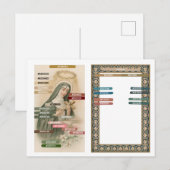 Kleurenpaletten voor St. Rita van Cascia (M 015) Briefkaart (Voorkant / Achterkant)