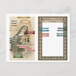 Kleurenpaletten voor St. Rita van Cascia (M 015) Briefkaart