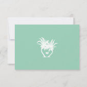 Kleurenpalmplankbord met boombestemming RSVP kaartje (Achterkant)