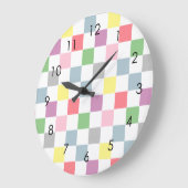 Kleurenpasta's voor kleine controleurs: wit gechec grote klok (Hoek)