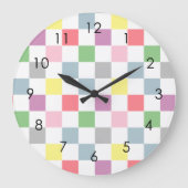 Kleurenpasta's voor kleine controleurs: wit gechec grote klok (Voorkant)