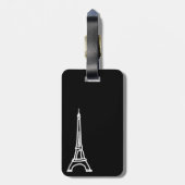 kleurenpatroon eiffeltorens bagagelabel (Achterkant verticaal)