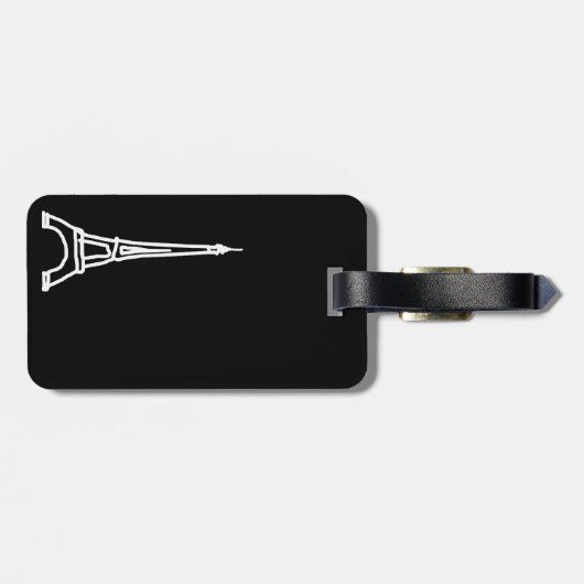 kleurenpatroon eiffeltorens bagagelabel (Achterkant horizontaal)