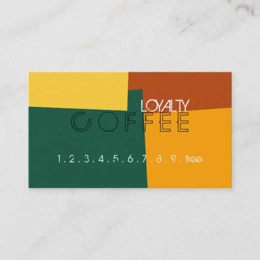 Kleurenpatroon Loyalty Coffee Punch Retro #10 (Voorkant)