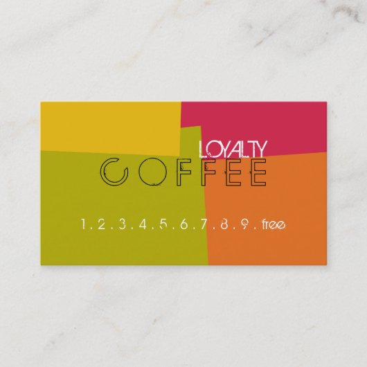 Kleurenpatroon Loyalty Coffee Punch Retro #12 (Voorkant)