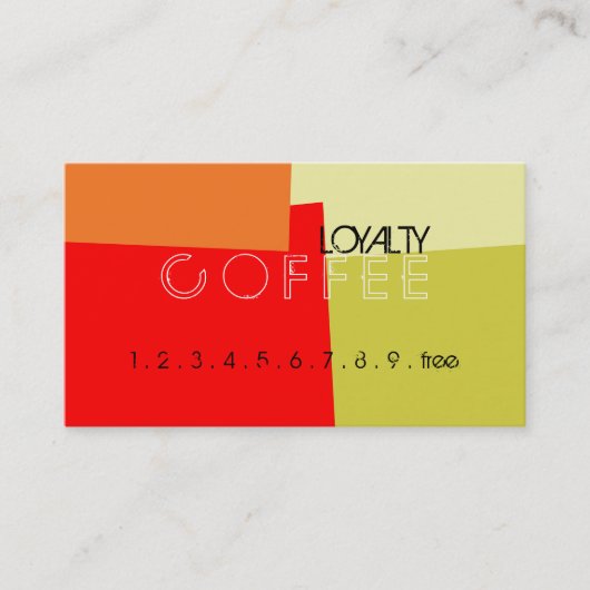 Kleurenpatroon Loyalty Coffee Punch Retro #13 (Voorkant)