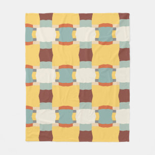 kleurenpatroon retro fleece deken