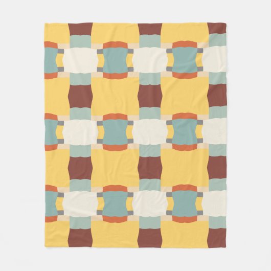 kleurenpatroon retro fleece deken (Voorkant)
