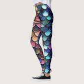 Kleurenpatroon sprankelschaal leggings (Links)