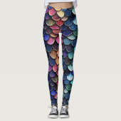 Kleurenpatroon sprankelschaal leggings (Voorkant)