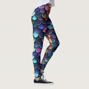 Kleurenpatroon sprankelschaal leggings