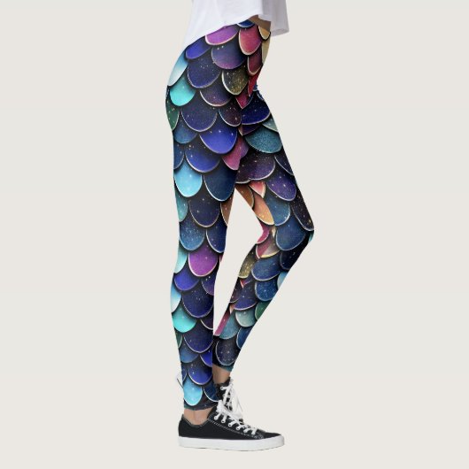 Kleurenpatroon sprankelschaal leggings (Rechts)