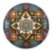 Kleurenpatroon van gedempte juwelen keramische knop (Voorkant)