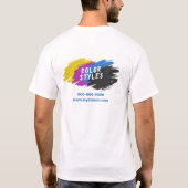 Kleurenpenseel, splash t-shirt (Achterkant)