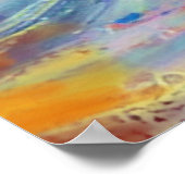 Kleurenpenseelstreken in geel poster (Hoek)