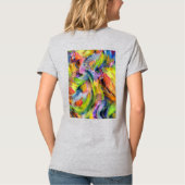 Kleurenpenseelstreken in geel t-shirt (Achterkant)