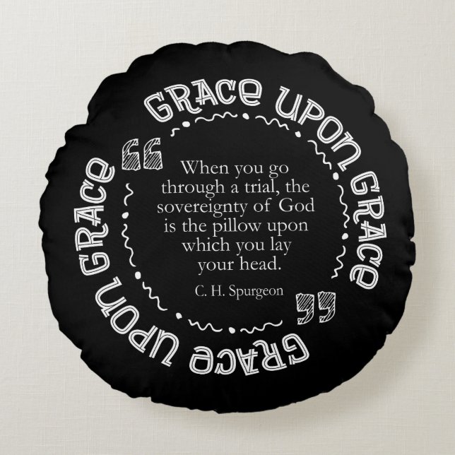  kleurenpiloot met Spurgeon Quote Rond Kussen (Voorkant)