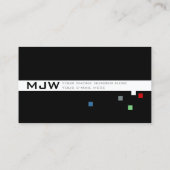 kleurenpixels moderne professionele kleur. visitekaartje (Achterkant)