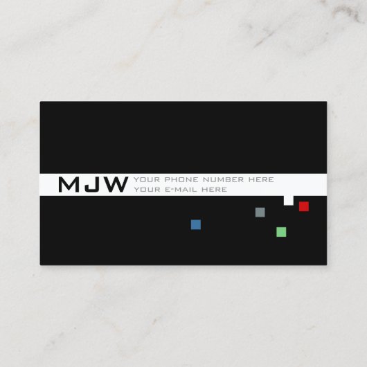 kleurenpixels moderne professionele kleur. visitekaartje (Achterkant)
