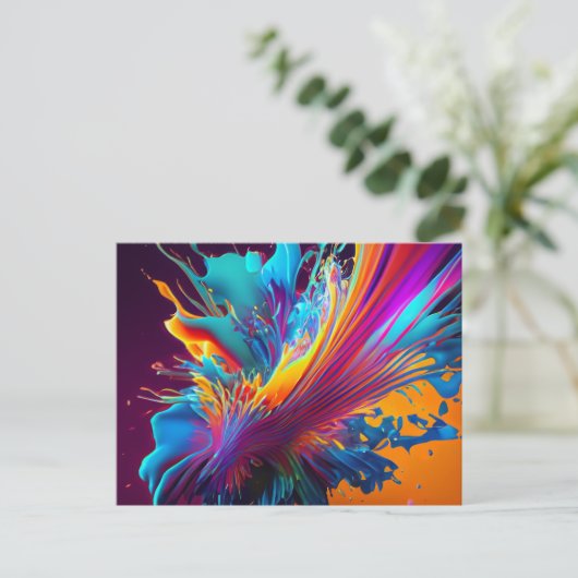 Kleurenplash Briefkaart (Staand voorkant)