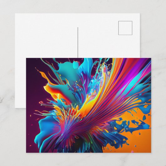 Kleurenplash Briefkaart (Voorkant / Achterkant)