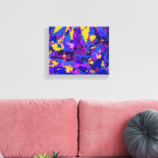 Kleurenplash Canvas Afdruk (Insitu (Woonkamer))