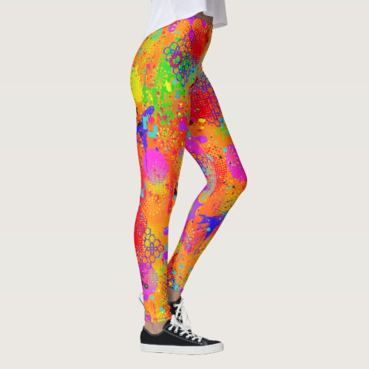 Kleurenplash Graffiti Leggings (Rechts)