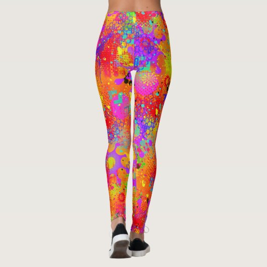 Kleurenplash Graffiti Leggings (Achterkant)