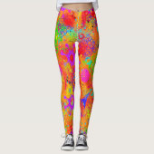 Kleurenplash Graffiti Leggings (Voorkant)