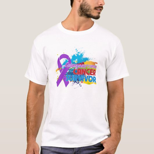 Kleurenplash - Leiomyosarcoma Survivor T-shirt (Voorkant)