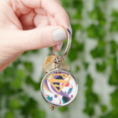 Kleurenplash-Sinaasappel Sleutelhanger (Hand)