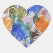 Kleurenplash-Sticker Hart Sticker (Voorkant)