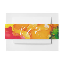 Kleurenplash te Bat Mitzvah nodigt Belly Band uit Uitnodigingen Wikkel